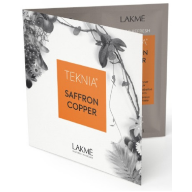 Echantillon shampoing et masque Saffron Copper Teknia de chez Lakmé