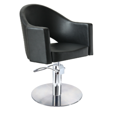 Fauteuil de coiffure base ronde coloris noir