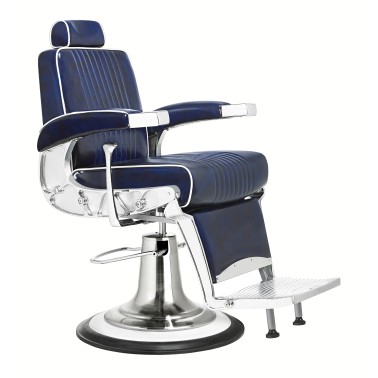fauteuils de barbier qualité professionnelle Mustang coloris bleu