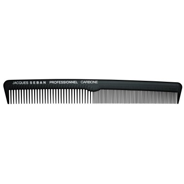 peigne de coupe court 18.3 cm avec séparation professionnel en carbone pour salon de coiffure